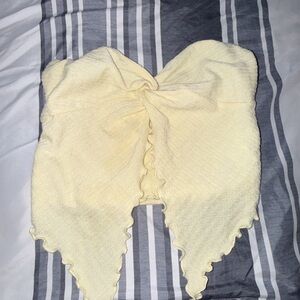 Forever 21 Yellow Bow Tank Top
